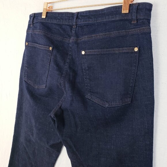 EILEEN FISHER Jeans Straight Leg Classic Dark Wash Ankle size M - Picture 8 of 9